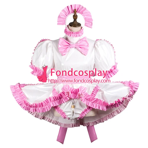 

Sissy maid pvc dress lockable Uniform cosplay costume Tailor-made[G3711]