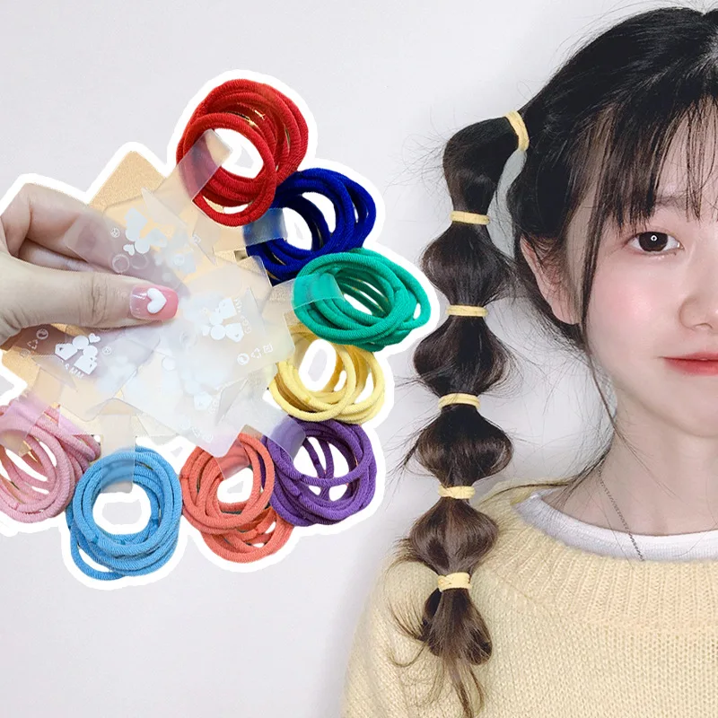 

10pcs/lot Fashion Children Headwear Candy Colored Elastic Ponytail Holders Accessories For Girls Kids Rubber Bands Tie Gum