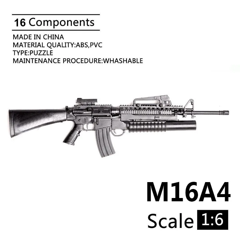 1:6 M16A4 автоматическая сборка винтовки модель оружия в сборе пластиковое оружие