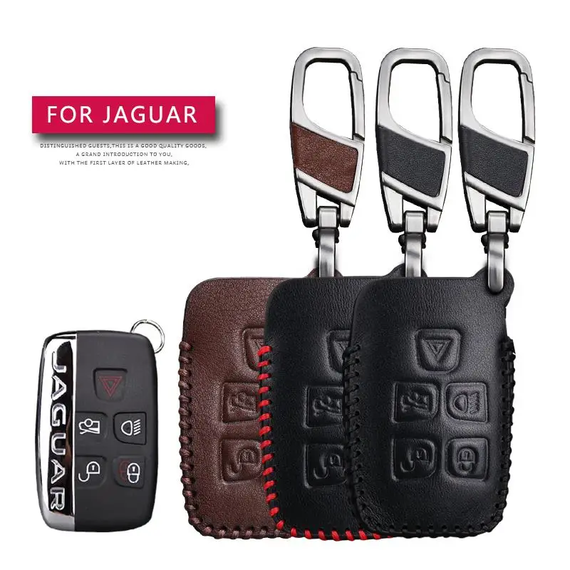 Кожаный чехол для автомобильного ключа Jaguar XF XK XKR X type XE V12 защитный с гитарными