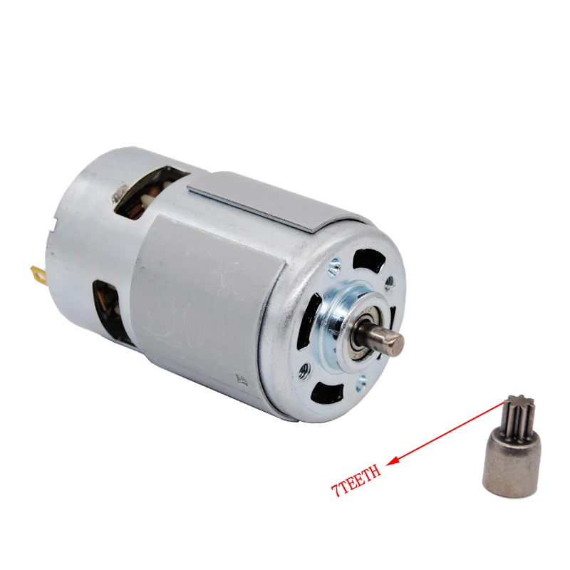 24V with gear 775 DC мотор-редуктор постоянного тока 12 V-36 V 3500-9000 об/мин шариковый подшипник большой высокий крутящий момент Мощность низкая Шум Лидер продаж электронный компонент мотор - Цвет: 24V with gear