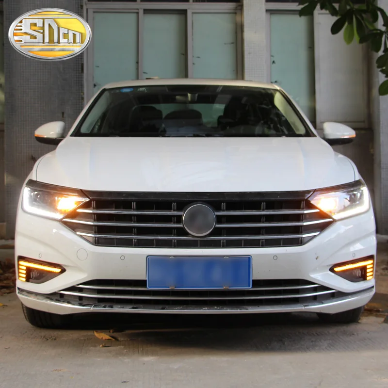 

For Volkswagen Jetta Sagitar 2019 2020 Dynamic Yellow Turn Signal Relay Waterproof 12V Car DRL Lamp LED Daytime Running Light
