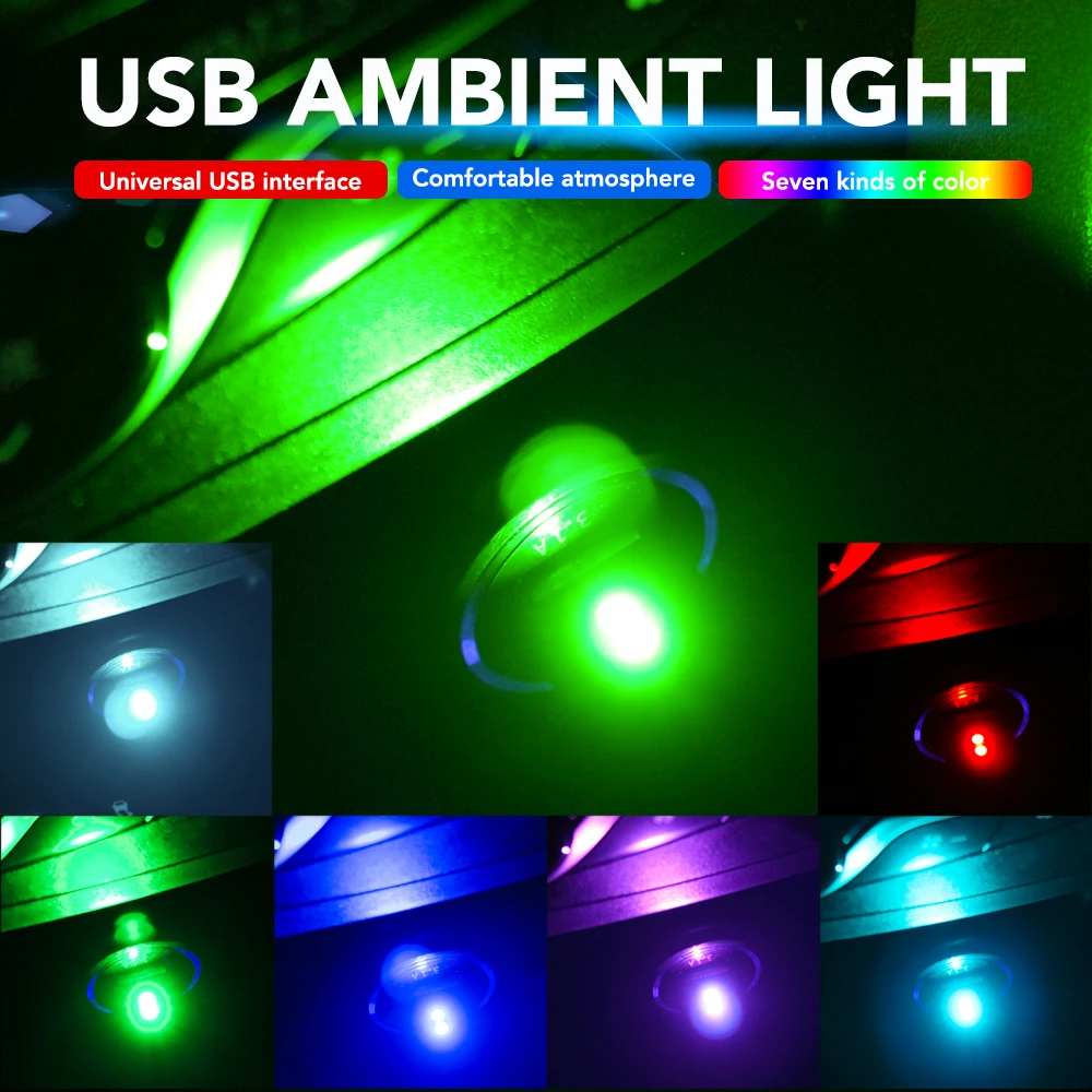 7 Colors RGB Car LED USB Atmosphere Light for Smart Fortwo Forfour 450 451 454 453 Forjeremy | Автомобили и мотоциклы