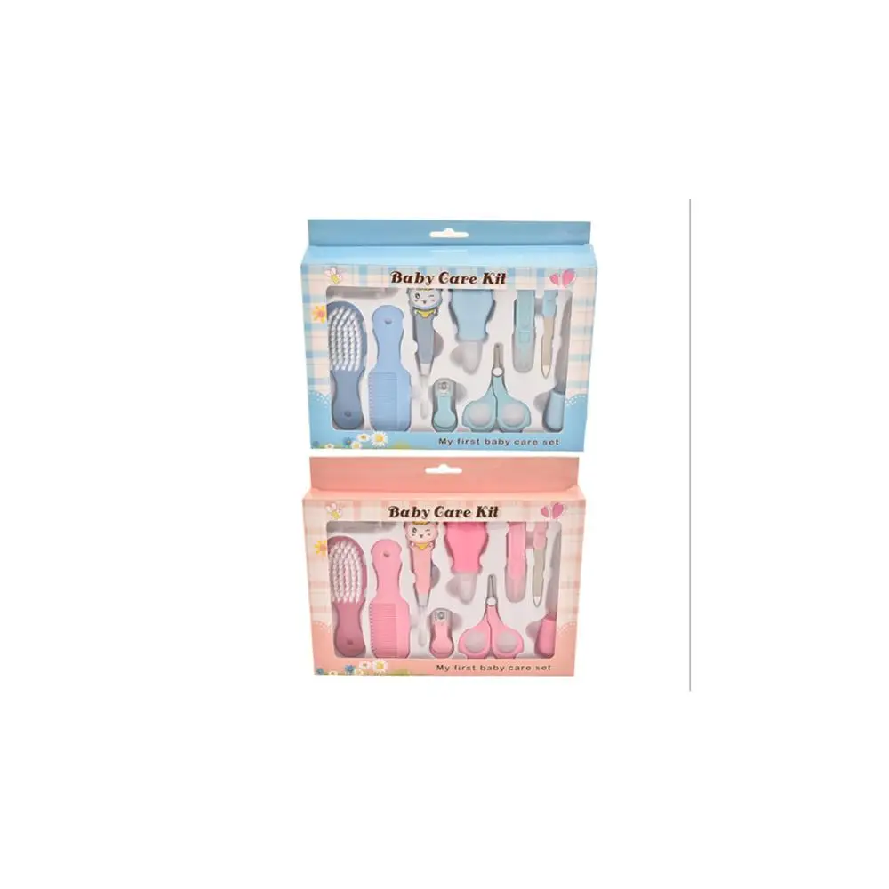 10Pcs/Set Baby Kids Nail Hair Health Care Thermometer Nose Cleaner Toothbrush Safety Tools Newborn Grooming Brush Kit | Мать и ребенок