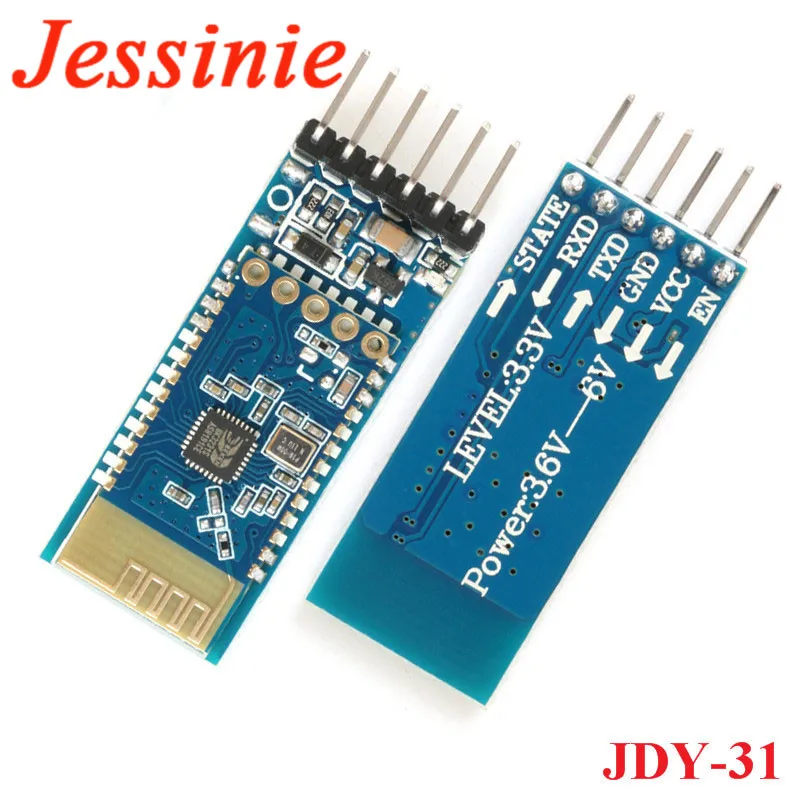 5 шт. JDY 31 Bluetooth 3 0 HC 05 06 модуль последовательный порт 2 4G SPP Прозрачная передача