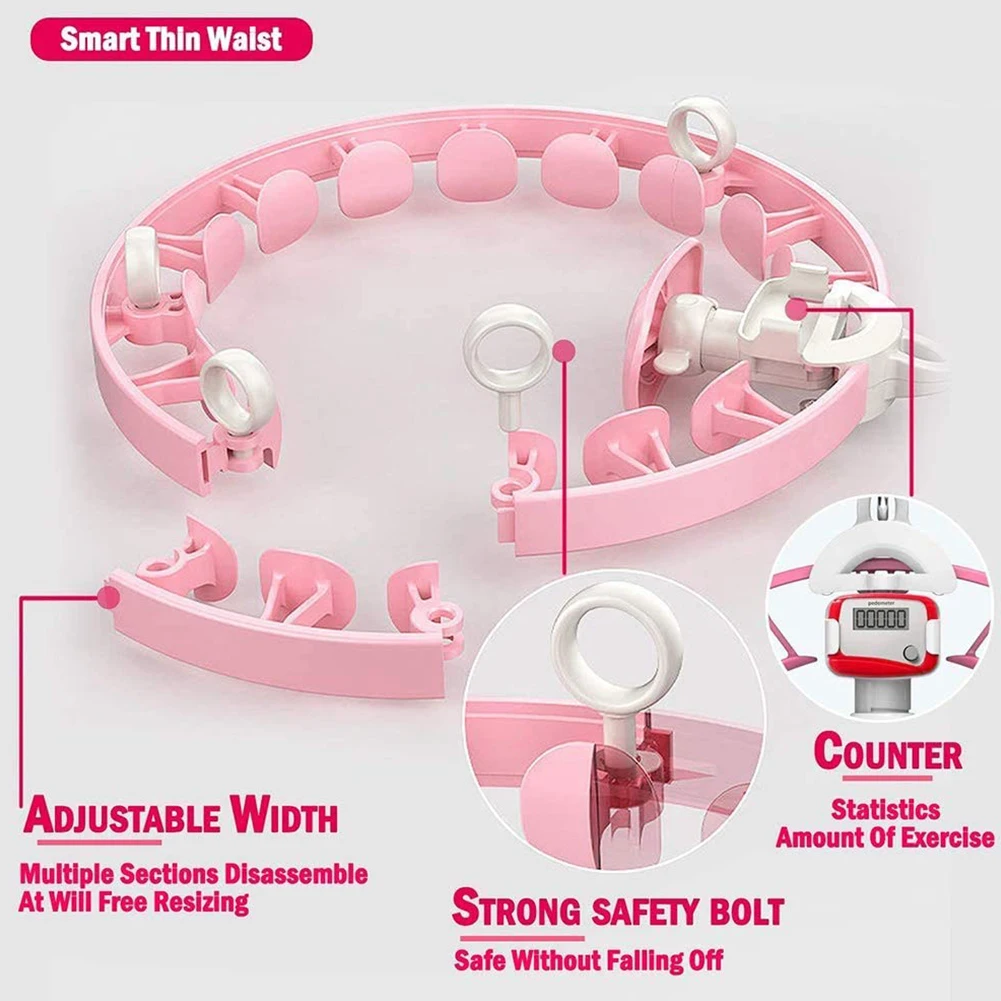 

Adjustable Sport Hoops Abdominal Thin Waist Exercise Detachable Massage Hoops Fitness Equipment Home Train for Waist 70cm-105cm