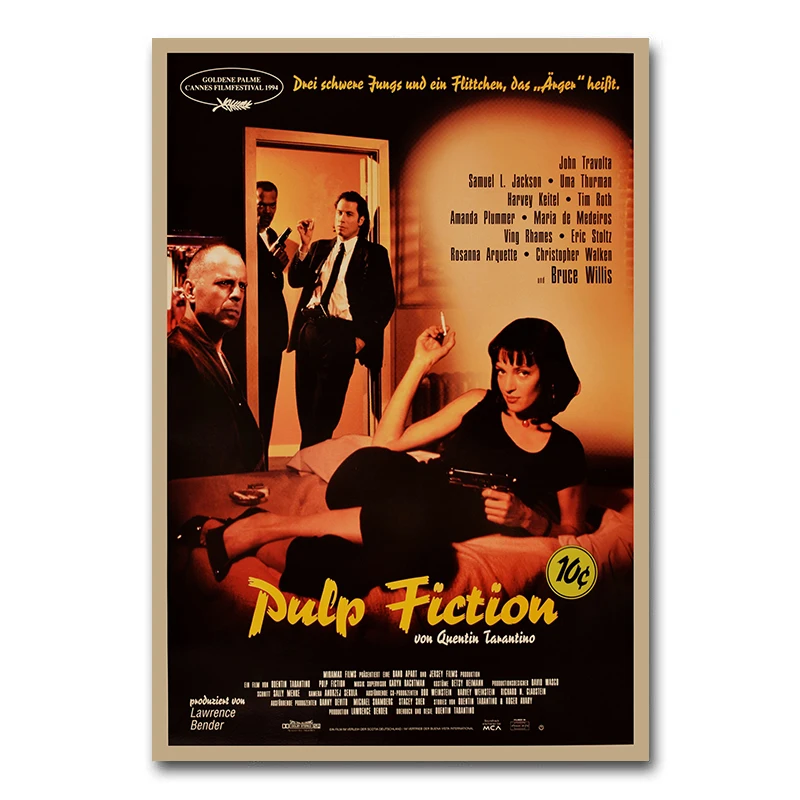 Целлюлоза фантастика классический ретро-постер к фильму Шелковый