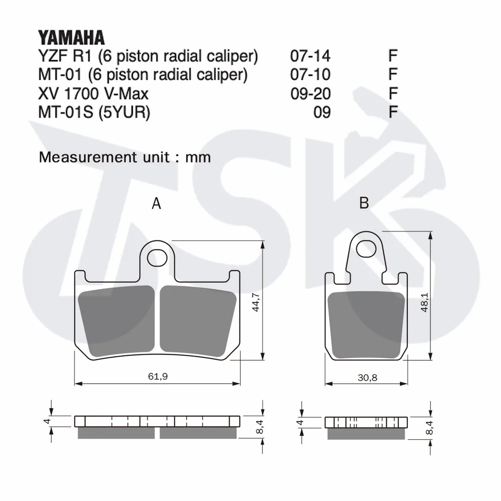 Дисковые Тормозные колодки FA442 для мотоциклов YAMAHA YZF R1 MT-01 XV 1700 MT 01S дисковые