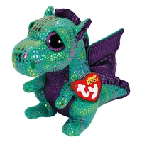 new ty beanie big eyes 6 15 cm green dragon soft cute stuffed toy collection plush doll festival gift for boys and girls
