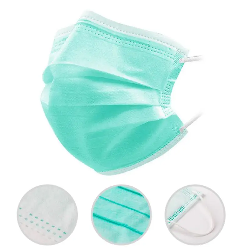 1 шт. одноразовая маска для рта детей 3 слоя нетканого пылесборника чехол Ушная