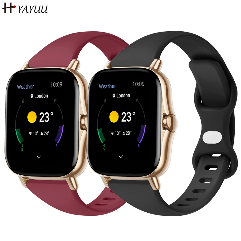 

YAYUU 20mm Soft Slim Silicone Band For Huami Amazfit GTS 2/Mini Watch Band Sport Bracelet For Xiaomi Amazfit Bip S/U/Pro Straps