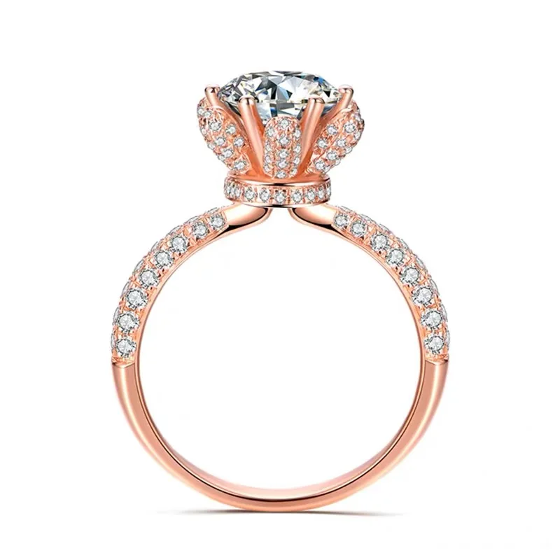 Акция! Женское однотонное обручальное кольцо с цветами серебро 100% пробы и