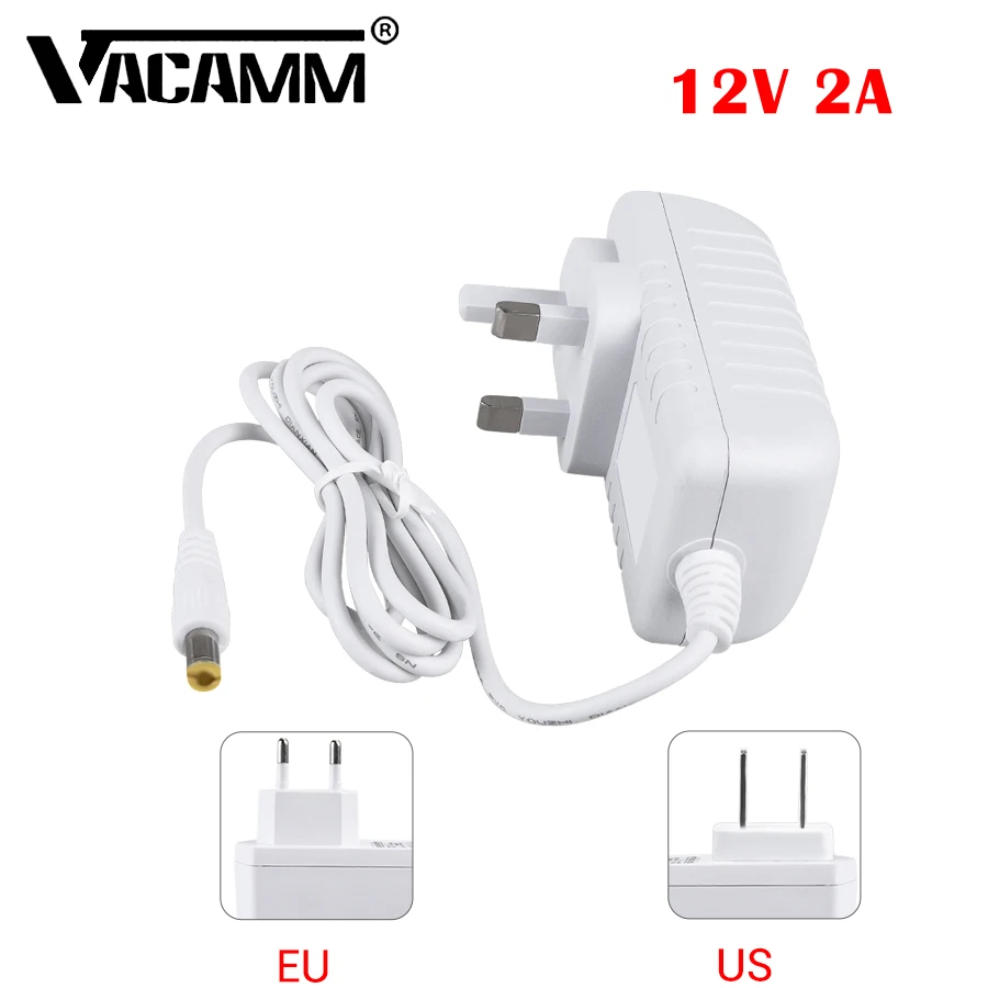Светодиодные ленты света Питание DC 12V 24W 2A трансформаторы AC/DC адаптер переменного