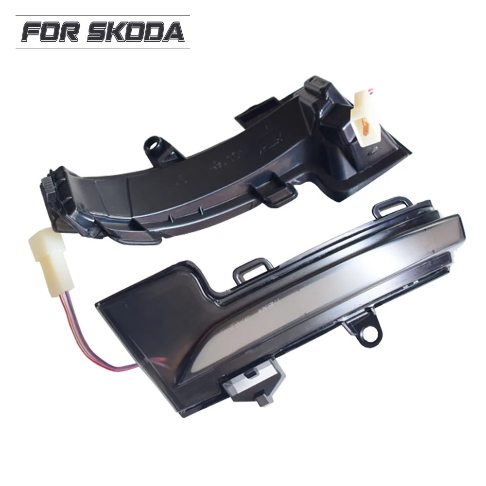 

LED Dynamic Turn Signal Light Sequential Side Mirror Indicator Blinker For Skoda Octavia Mk3 5E 2013 2014 2015 2016 2017-2019