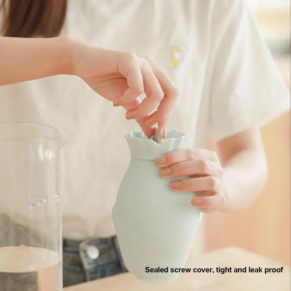 Милые Мультяшные теплые вязаные мини бутылки для горячей воды портативные