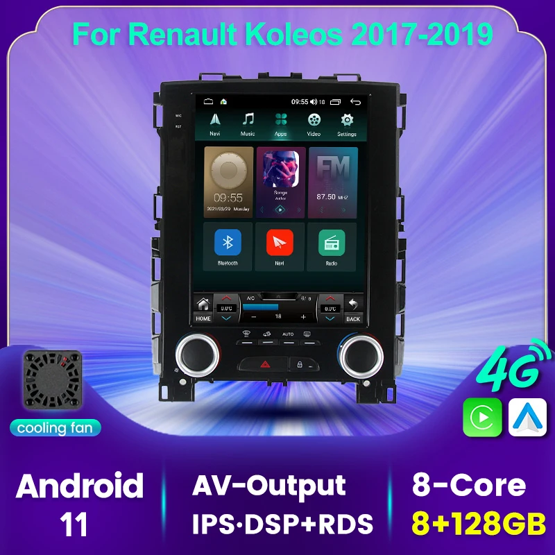 Автомобильный мультимедийный плеер Android11 8G 128G для Renault Koleos Megane 4 Samsung SM6 Talisman 2017 2018