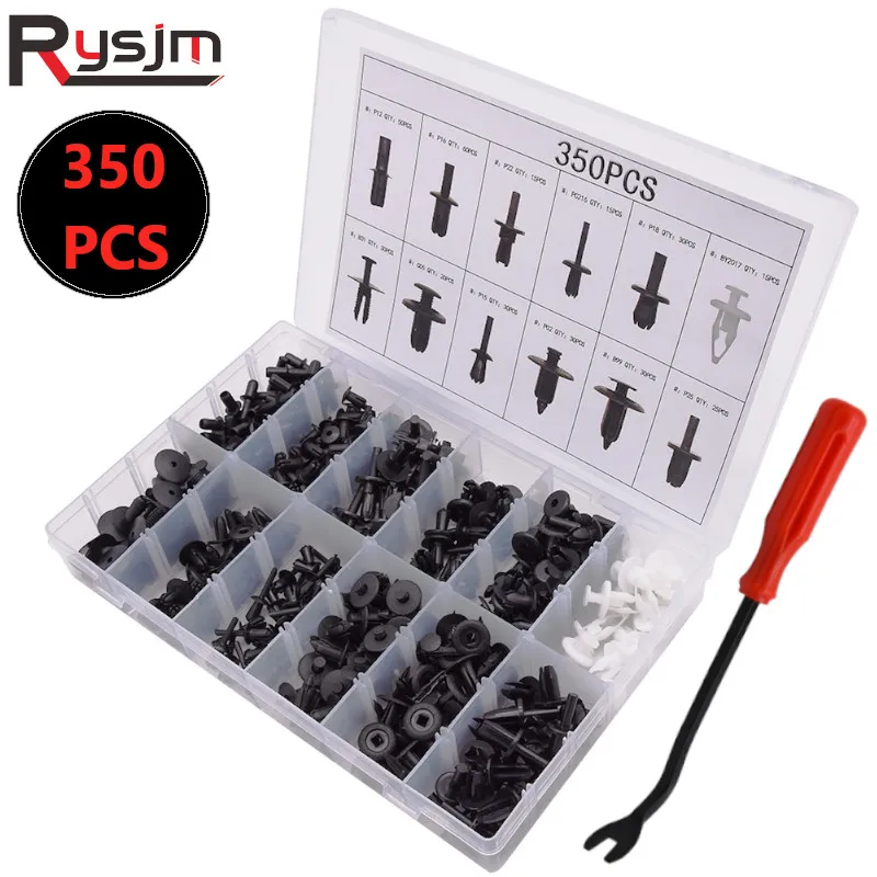 350 шт. пластиковый штифт для кузова автомобиля заклепки отделка крепежных