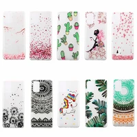 ultra thin cute transparent printed leaf pattern web celebrity ins style case for samsusnnga51a71m10 20 30note8 9 10 20s10ul