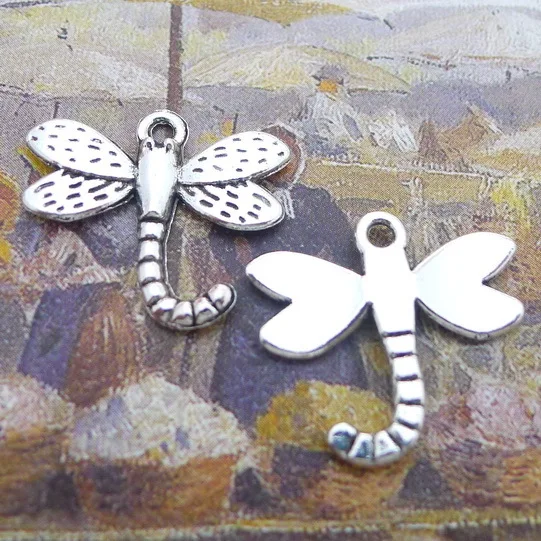 

20pcs/Lot 20x22mm Antique Silver Color Dragonfly Insect Charms Pendant For Jewelry Making DIY Jewelry Findings