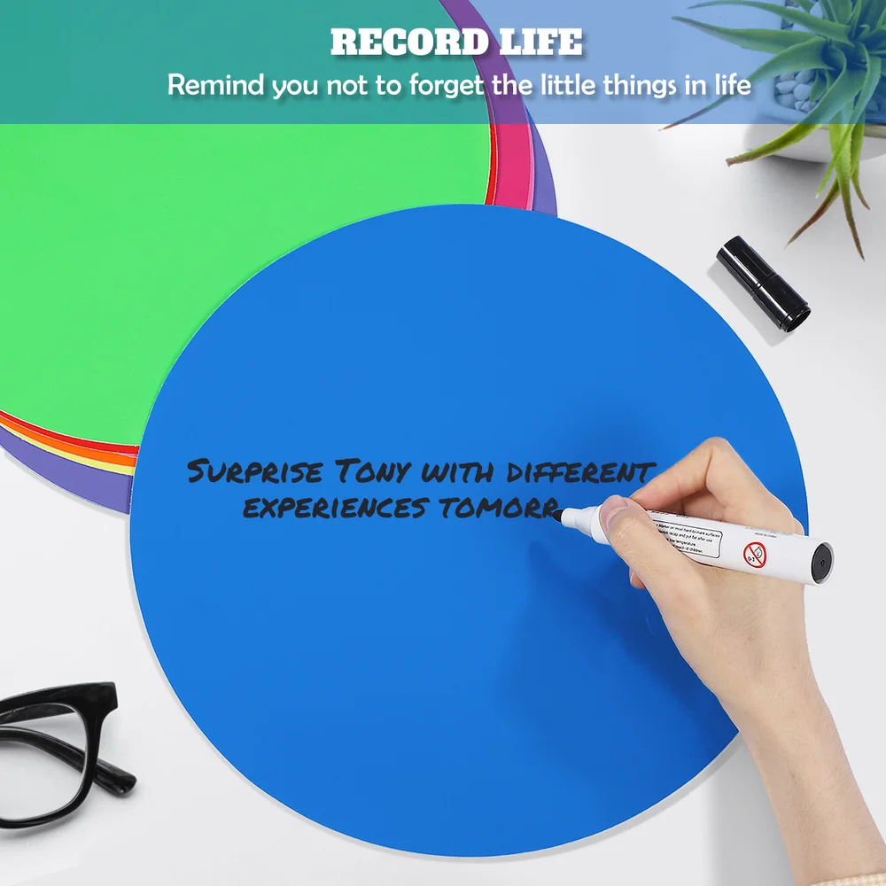 

Toyvian 10pcs Colorful Dry Erase Circles Whiteboard Marker Removable Vinyl Dot Wall Decal Pops for Dills Training School Teachin