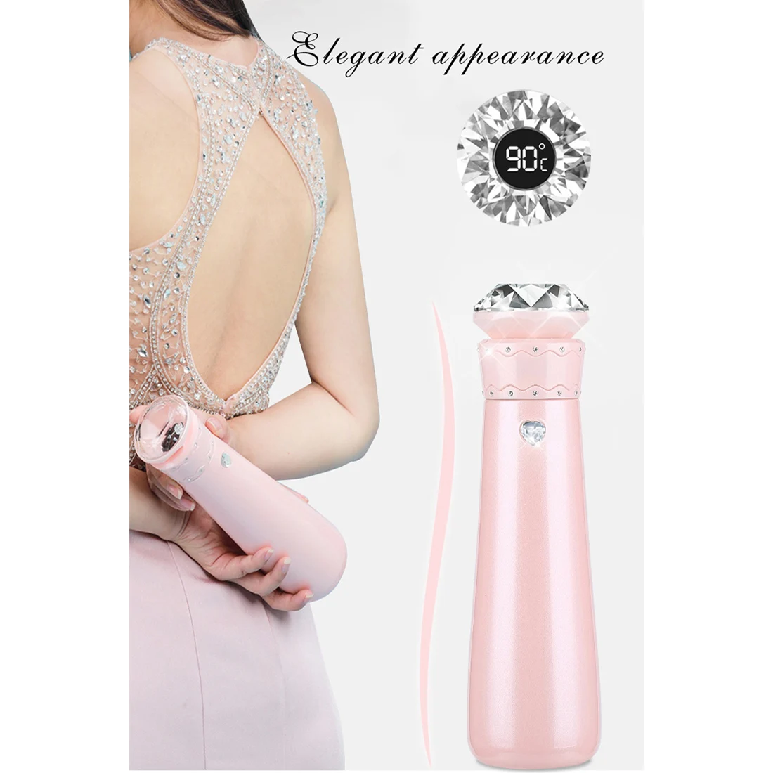 7 слойные умные вакуумные колбы алмазные светодиодные цифровые термосы