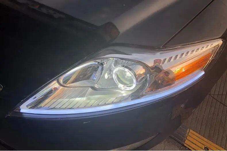 Внешний стиль Luces Para Авто Лампа Cob Led Drl дневные ходовые фары автомобильные огни в сборе 17 18 для Ford Mondeo
