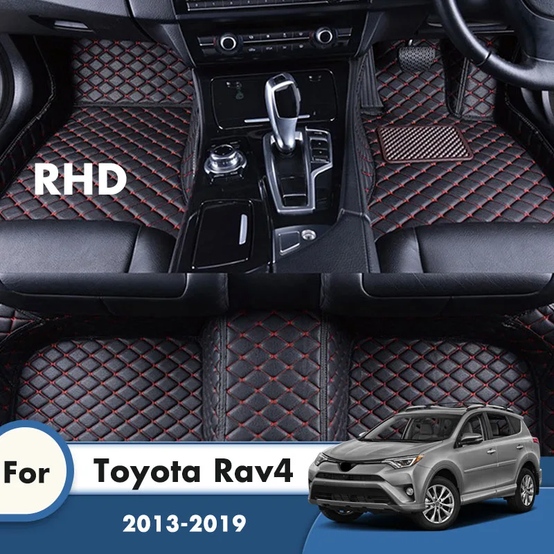 RHD Car Floor Mats Rugs For Toyota RAV4 Rav 4 IV XA40 2019 2018 2017 2016 2015 2014 2013 Carpets Auto Accessories Interior Cover