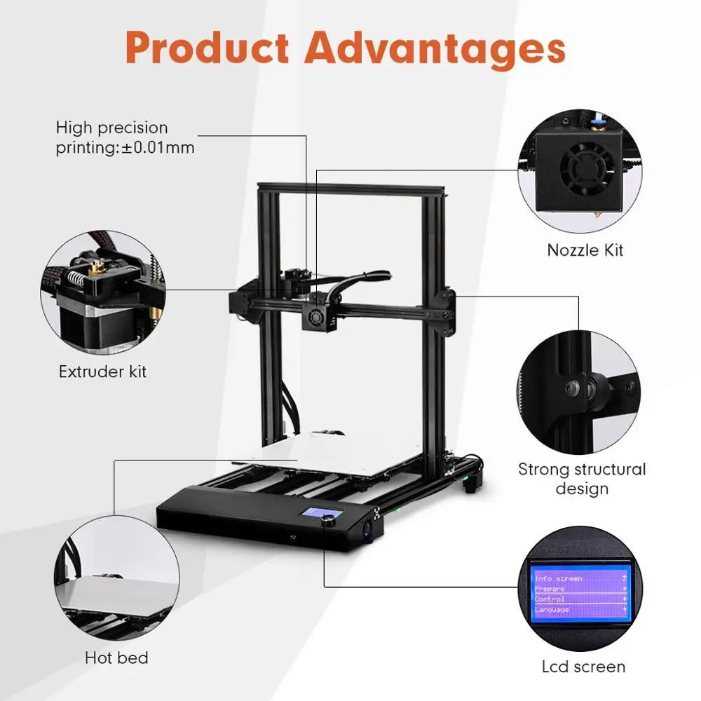 3d принтер Enotepad для самостоятельной сборки большой объем и хорошее экономически