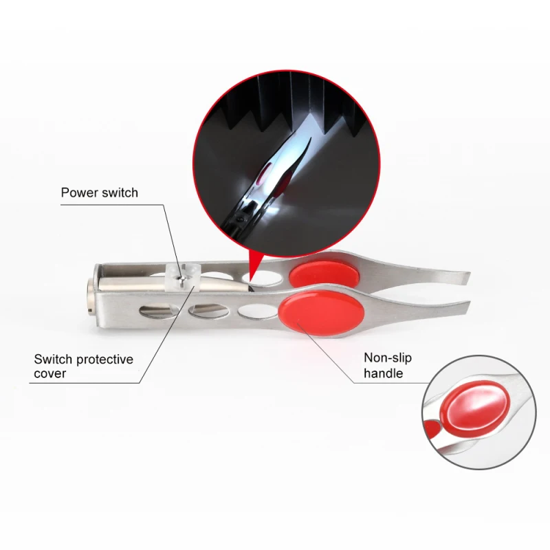 Мини светодиодный светильник жим для бровей из нержавеющей стали щипцы