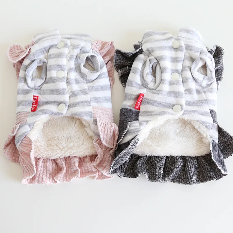 

Couple Pet Clothing Winter Dog Clothes Dress Jumpsuit Warm Puppy Coat Outfit Garment Yorkies Pomeranian Shih Tzu Maltese Costume