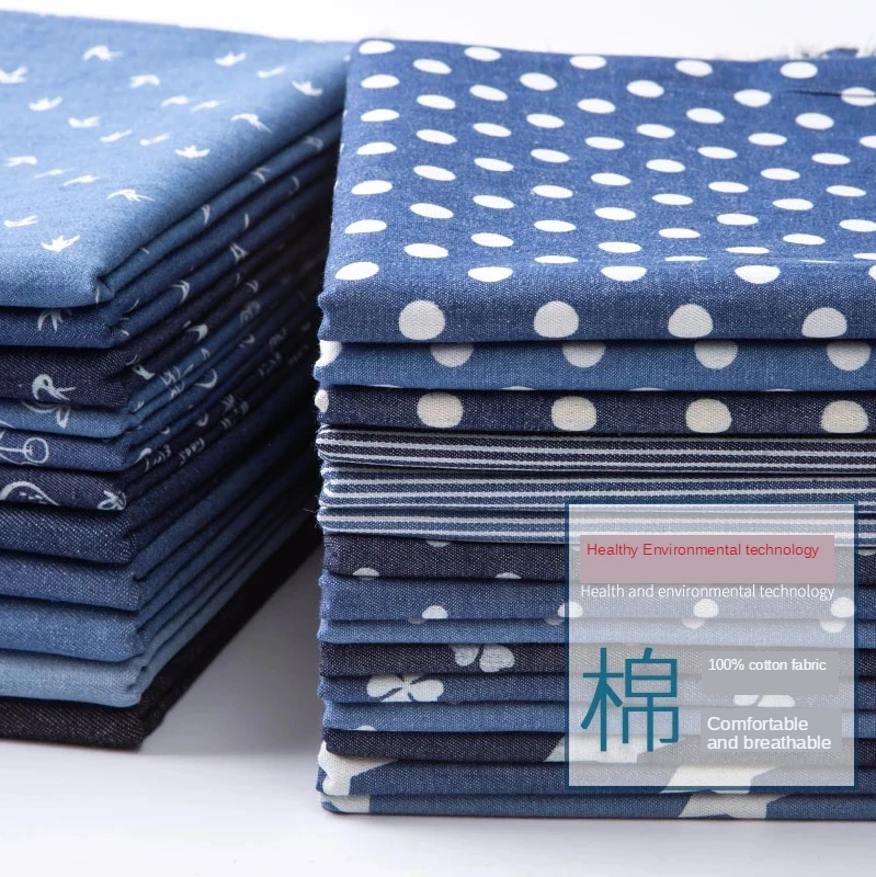 Джинсовая ткань тонкая мягкая моющаяся рубашка одежда сделай сам хлопок 100%