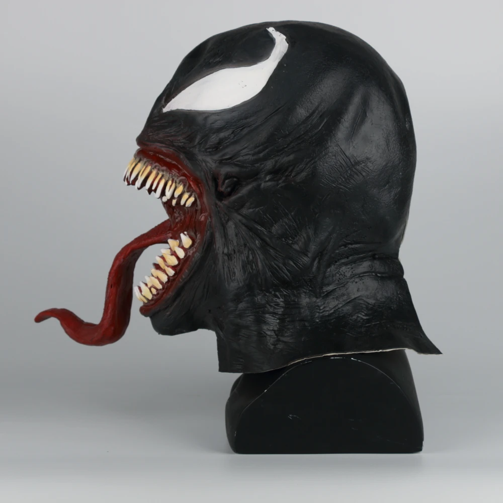 Spider-Man The Venom Mask Cosplay Spider Man Edward Brock Dark Superhero Venom Latex Masks Helmet Halloween Party Props
