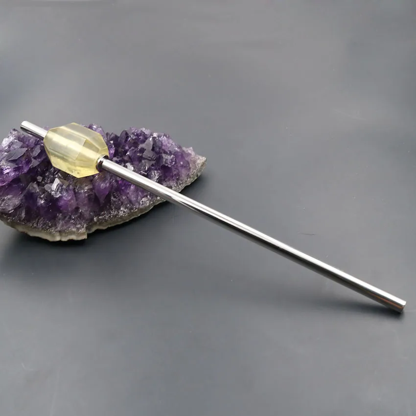 XSM Экологичная Питьевая солома натуральные аметисты Quartzs Кристалл многоразовая