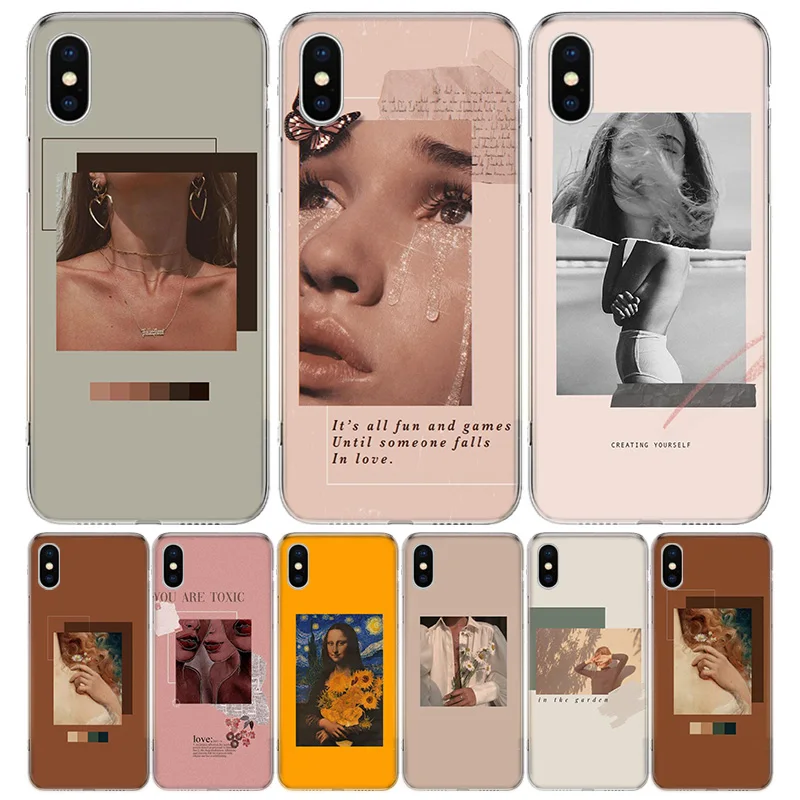 

Fashion Lock Screen Aesthetic Art Silicon Call Phone Case For Apple iPhone 11 13 14 Pro Max 12 Mini 7 Plus 6 X XR XS 8 6S SE 5S