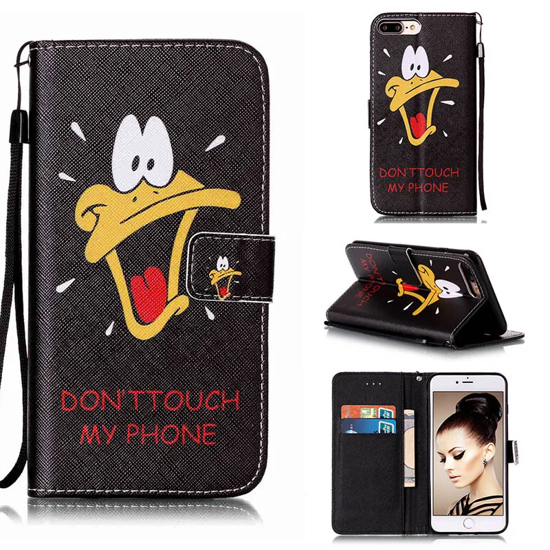 Saliva ducks Чехол для телефона для samsung S7 SM-G9300 кожаный чехол для Galaxy S7 Edge G9350 чехол Высокое качество Магнитный Флип-переключатель телефон Coque C21 - Цвет: Saliva ducks