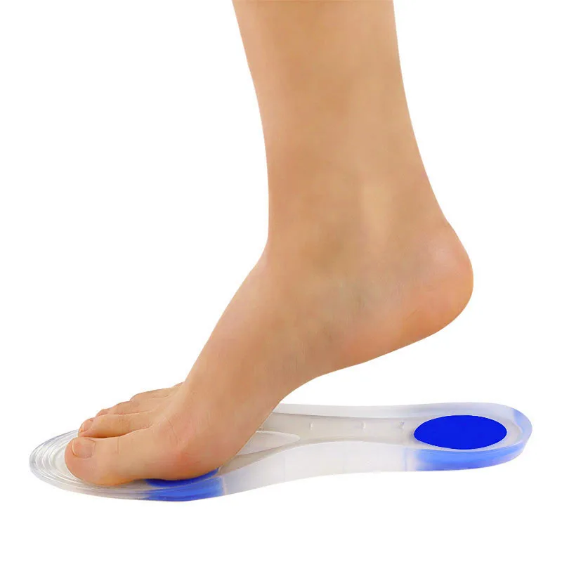 

Transparent Silicone GEl Soft Sport Insoles Shock Absorption Full Cushion Foot Shoes Pad Anti-Pain Arch Support Massage Brioche