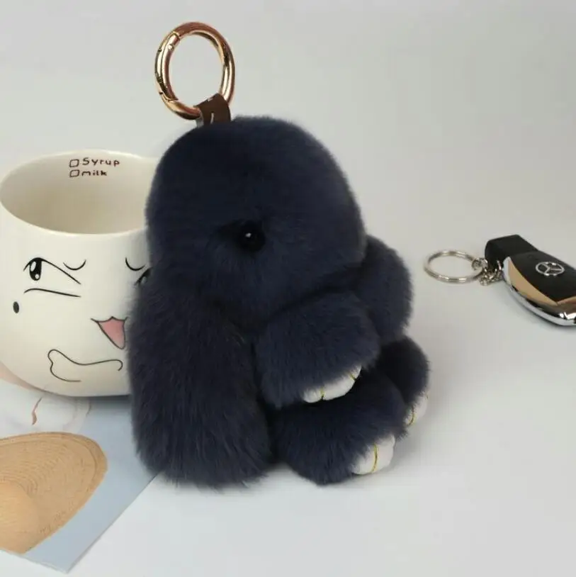 Jisensp Симпатичные Детские брелки из натурального кроличьего меха для женщин сумка