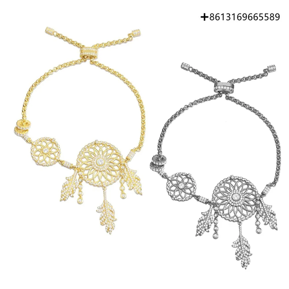 

925 стерлингового серебра оригинальный 1:1 высокое качество Ловец снов браслет, подарок для женщины, Женские Ювелирные изделия, выгравированн...