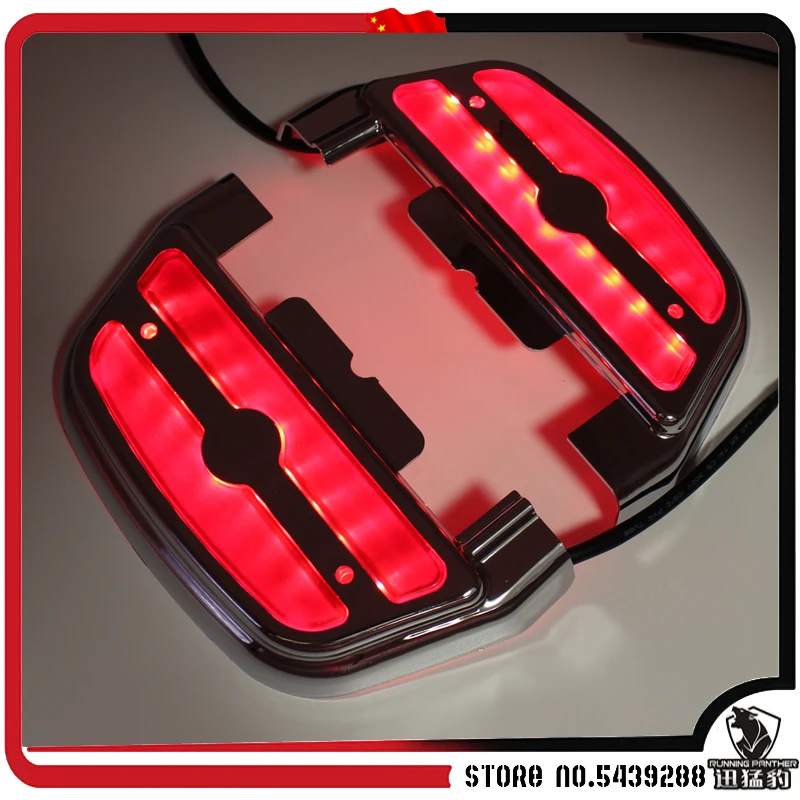 

Electra Alo LED Lighted Rear Passenger Footboard Cover Footrest Cover Fits For Harley Touring Trike Softail