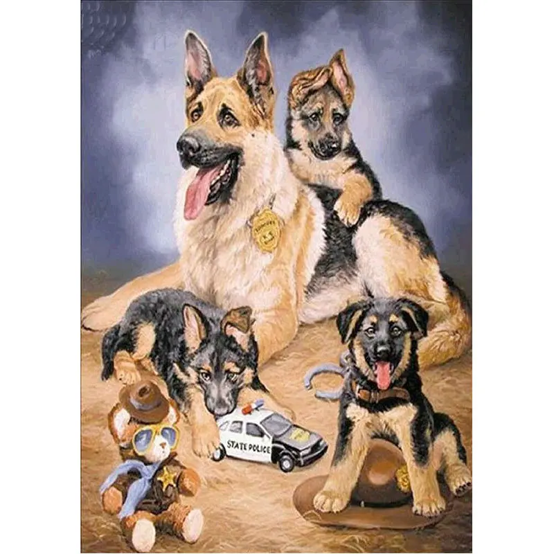 

5D DIY Diamond Painting cross stitch Wolfdog Square Rhinestone Decorative stickers Diamond Embroidery Full Mosaic Needlework