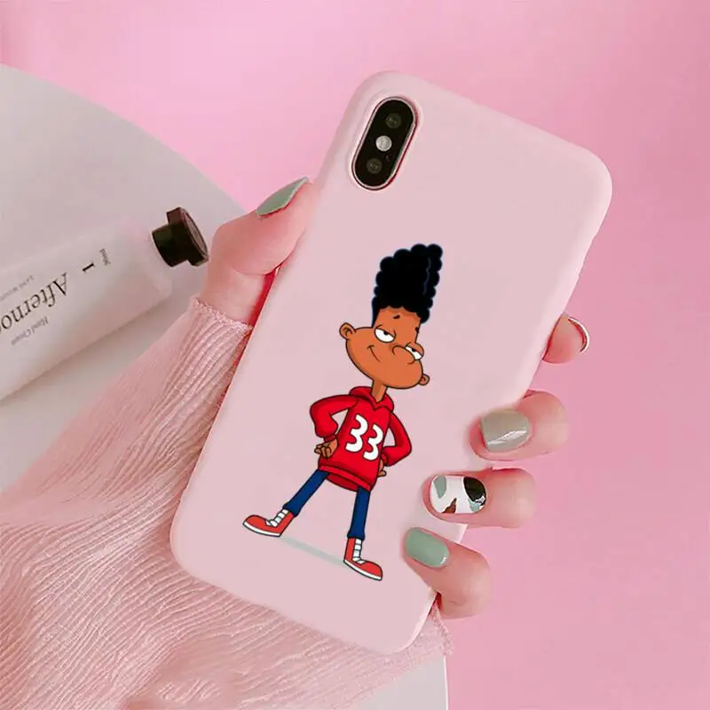 

Hey Arnold American cartoon tv Phone Cases Candy Color for iPhone 6 7 8 11 12 s mini pro X XS XR MAX Plus