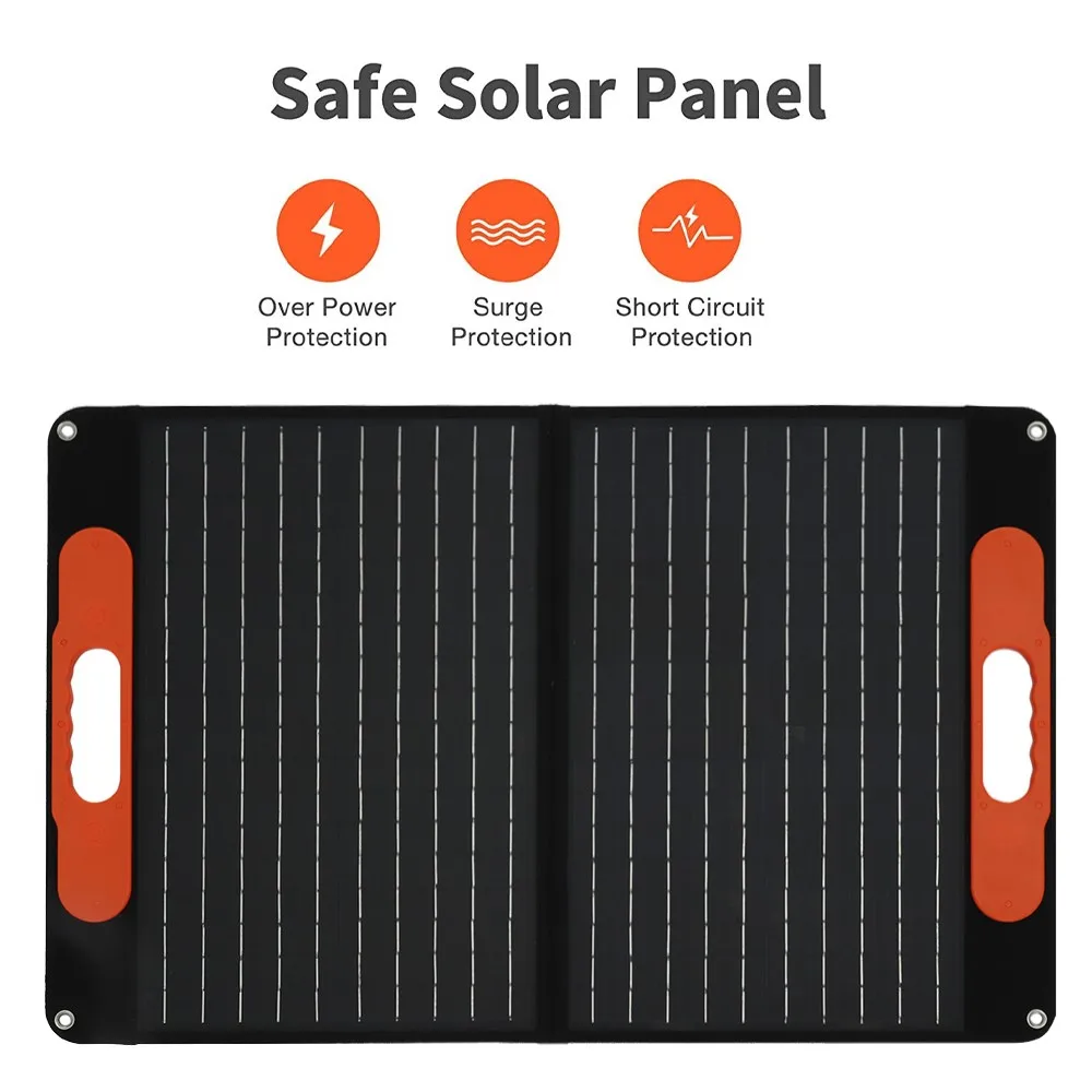 

Солнечная панель 50 Вт, монокристаллический кремний, складные Двойные USB портативные фотоэлектрические панели, Уличное оборудование для кем...