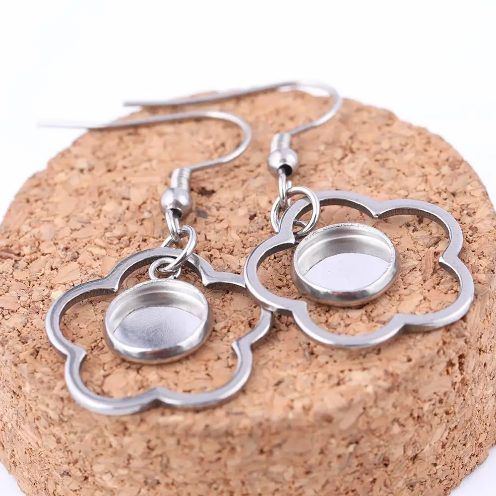 10 шт. заготовки для сережек подвесок из нержавеющей стали|Ювелирная фурнитура и