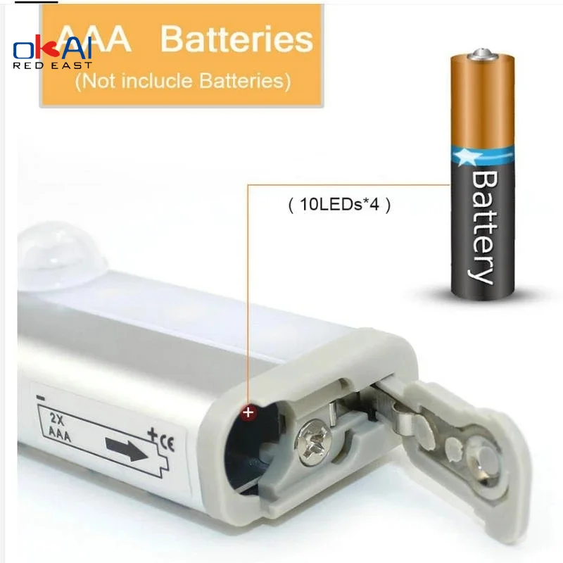 Дешевый портативный светильник с датчиком движения светодиодный шкаф под