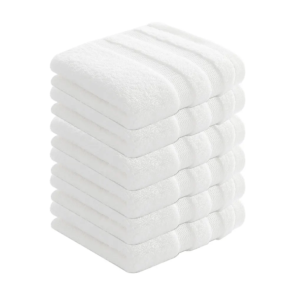 

6pcs Hotel Wash Face Adults Simple Home Fashion Spa Bathroom Super Absorbent Bath Thick Soft Hand Towel Accessories Solid