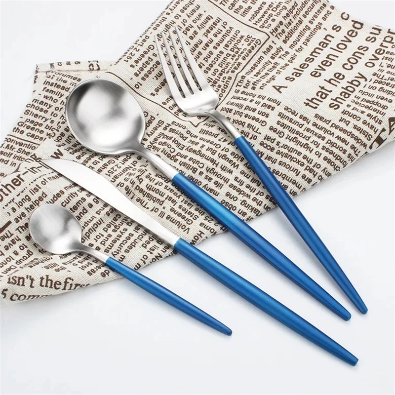 Столовые приборы из нержавеющей стали набор столовых приборов в западном стиле