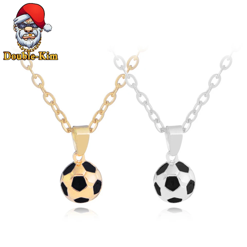 Ожерелье с подвеской в виде футбольного мяча для мужчин кулон стиле хип хоп рок