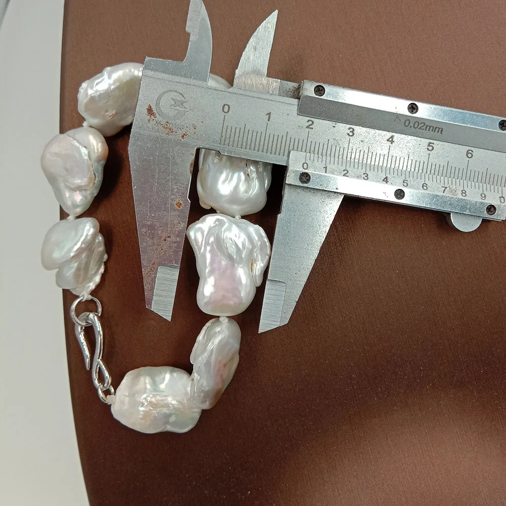 100% натуральный браслет хорошее качество большой жемчужный в стиле