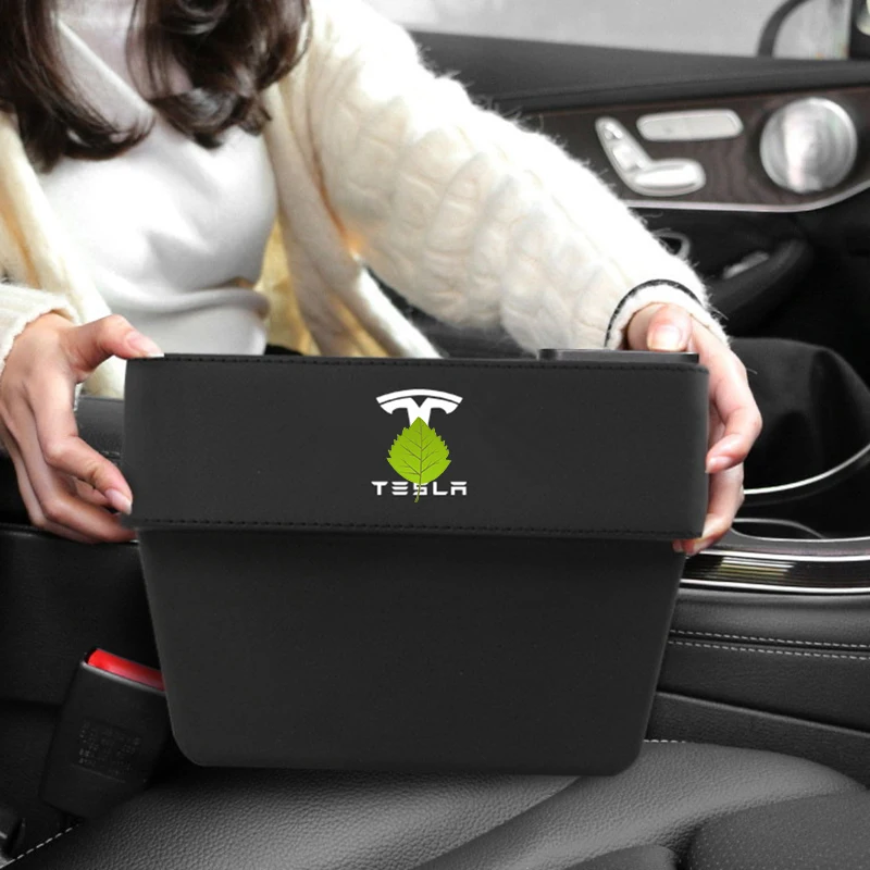 

1 шт. PU кожаный Органайзер для Tesla модель 3 модель X модель, футболка с принтом "автомобиль" Специальная защитная коробка для хранения, многофу...