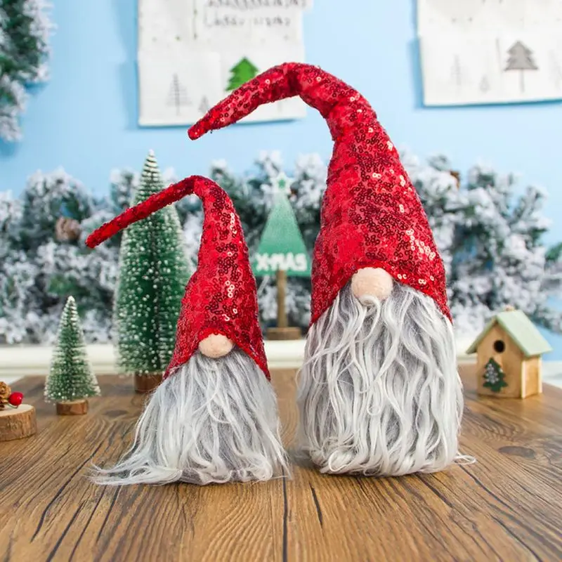 2 шт./компл. Merry рождественское, с блестками шведский Санта гном плюшевая кукла Орнамент Ручной Работы эльф игрушка для отдыха дома вечерние Декор